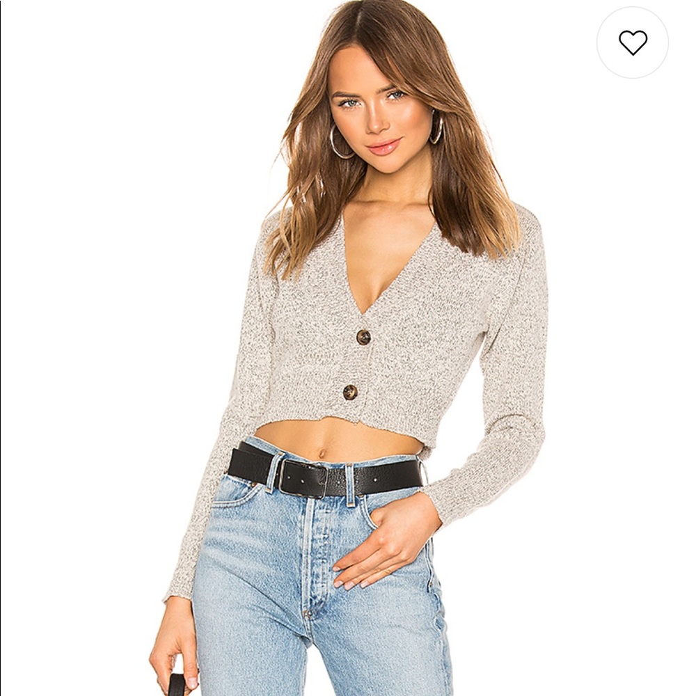 Cropped Cardigan in Slate
